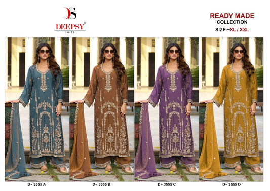 D 3555 Deepsy Moss Pakistani Readymade Suits Wholesaler