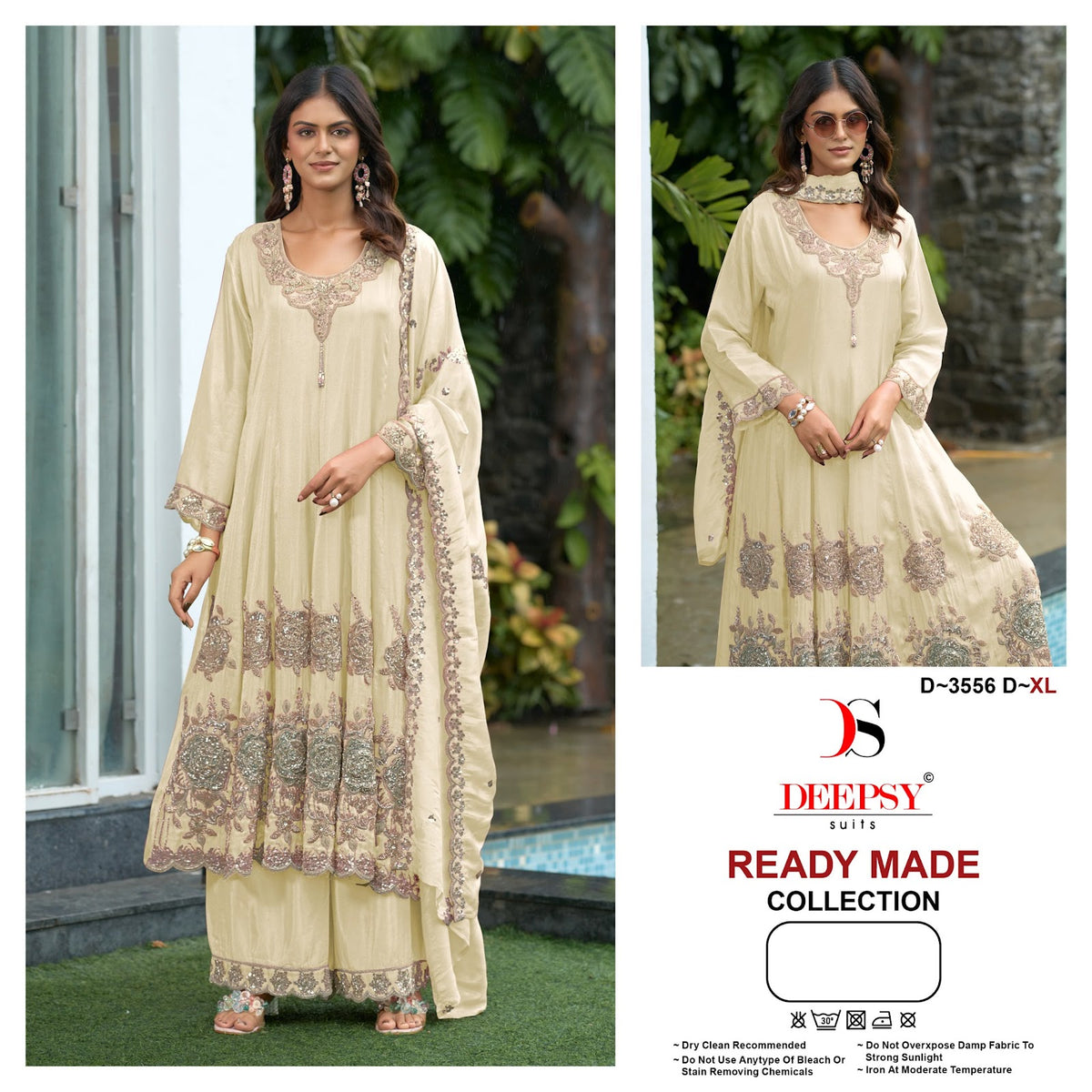D 3556 (Anarkali) Deepsy Tissue Silk Pakistani Readymade Suits Wholesale