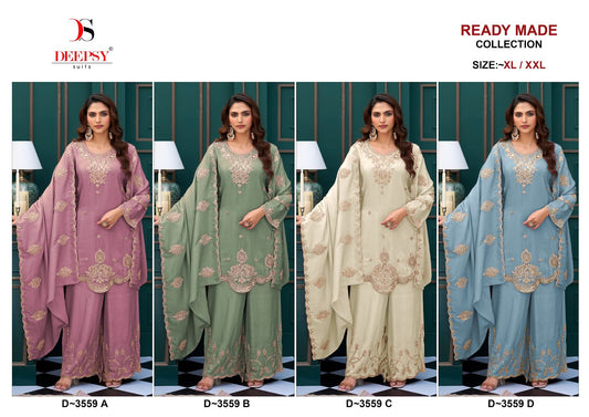 D 3559 Deepsy Tissue Silk Pakistani Readymade Suits Manufacturer India