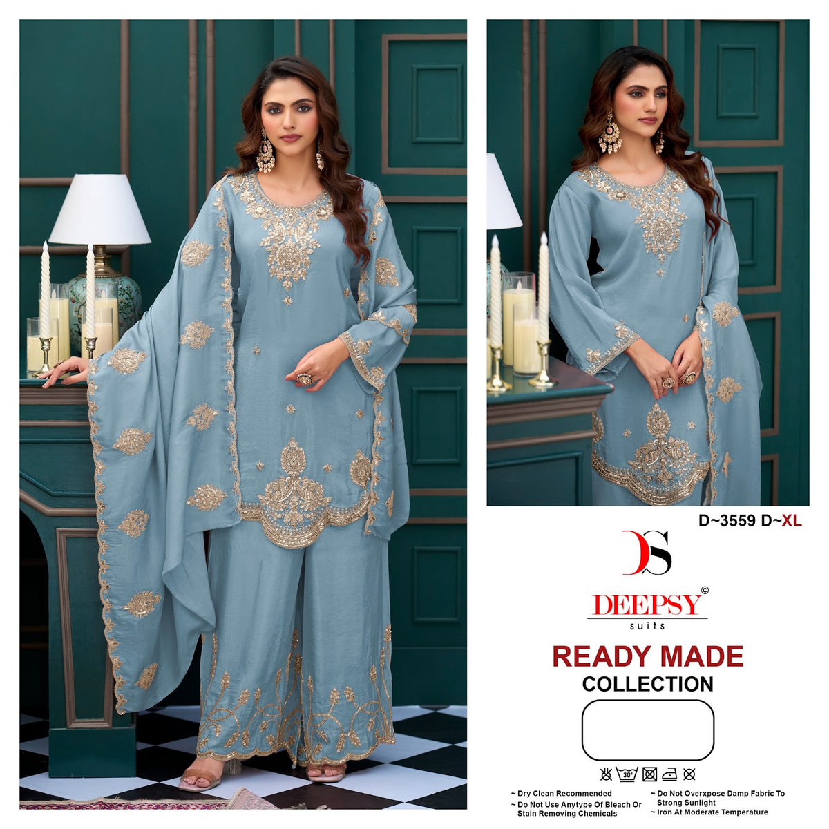 D 3559 Deepsy Tissue Silk Pakistani Readymade Suits Manufacturer India