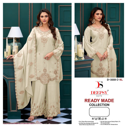 D 3559 Deepsy Tissue Silk Pakistani Readymade Suits Manufacturer India