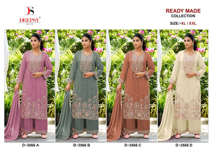 D 3566 Deepsy Tissue Silk Pakistani Readymade Suits Wholesale