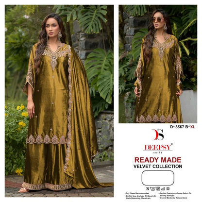 D 3567 Deepsy Readymade Velvet Suits Manufacturer India
