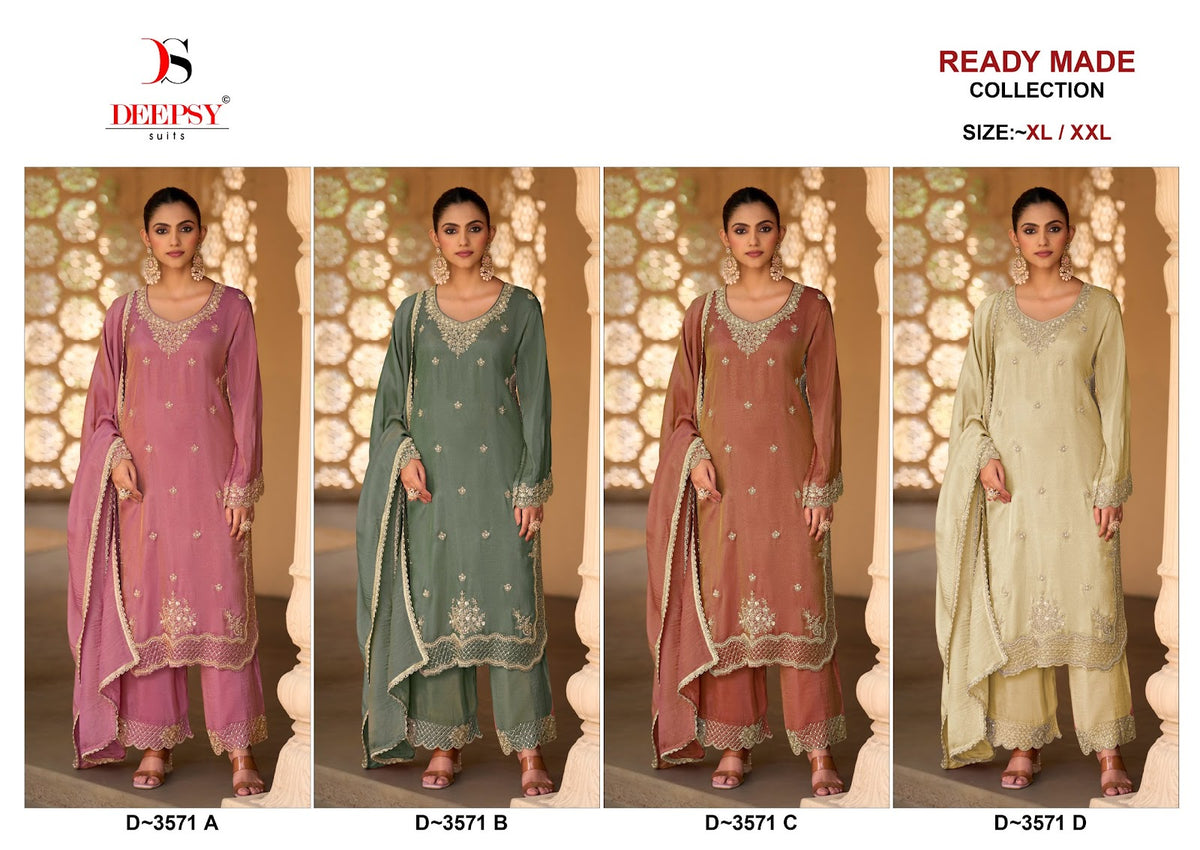 D 3571 Deepsy Tissue Silk Pakistani Readymade Suits Supplier Ahmedabad