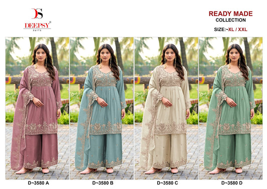 D 3580 Deepsy Tissue Silk Pakistani Readymade Suits Supplier Ahmedabad