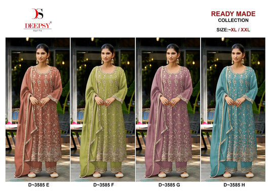 D 3585 Efgh Anarkali Deepsy Tissue Silk Pakistani Readymade Suits Manufacturer Ahmedabad