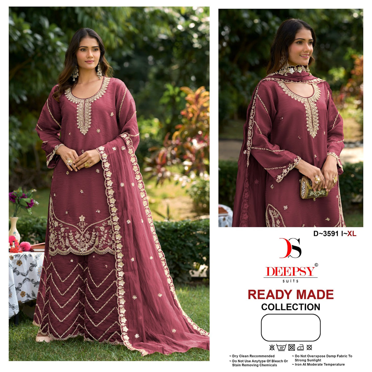 D 3591 Deepsy Tissue Silk Pakistani Readymade Suits Supplier