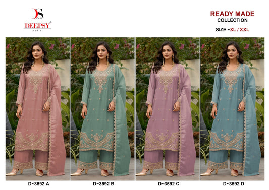 D 3592 Deepsy Tissue Silk Pakistani Readymade Suits Exporter Ahmedabad