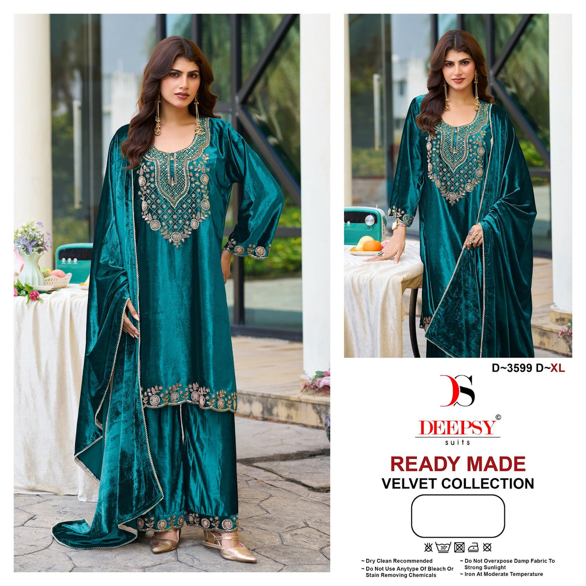 D 3599 Deepsy Readymade Velvet Suits Wholesaler Ahmedabad