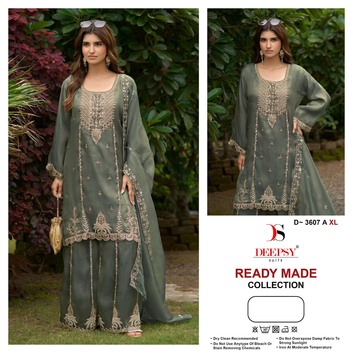 D 3607 Deepsy Tissue Silk Pakistani Readymade Suits Manufacturer India