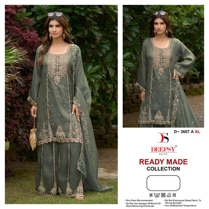 D 3607 Deepsy Tissue Silk Pakistani Readymade Suits Manufacturer India