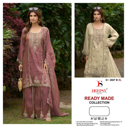 D 3607 Deepsy Tissue Silk Pakistani Readymade Suits Manufacturer India