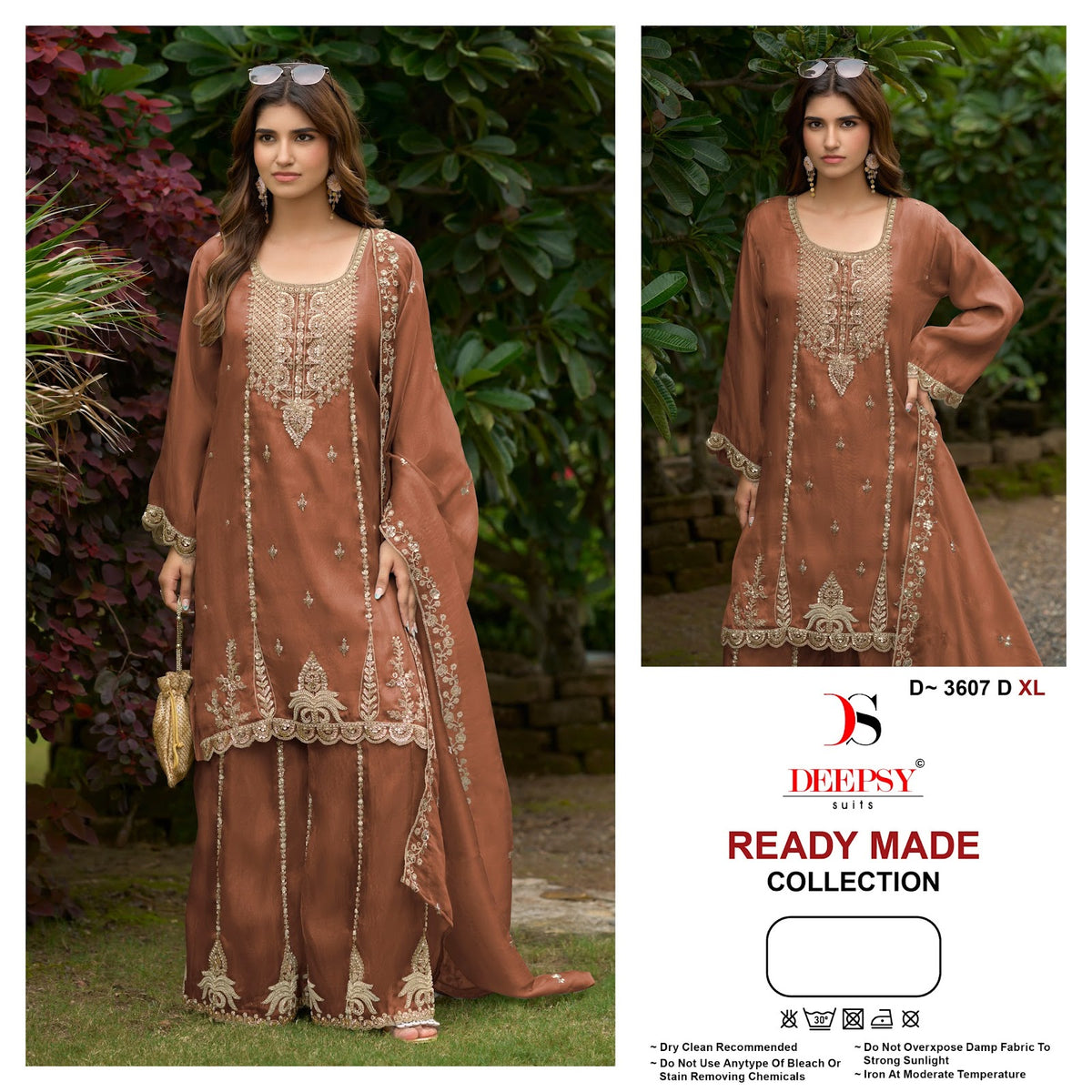 D 3607 Deepsy Tissue Silk Pakistani Readymade Suits Manufacturer India