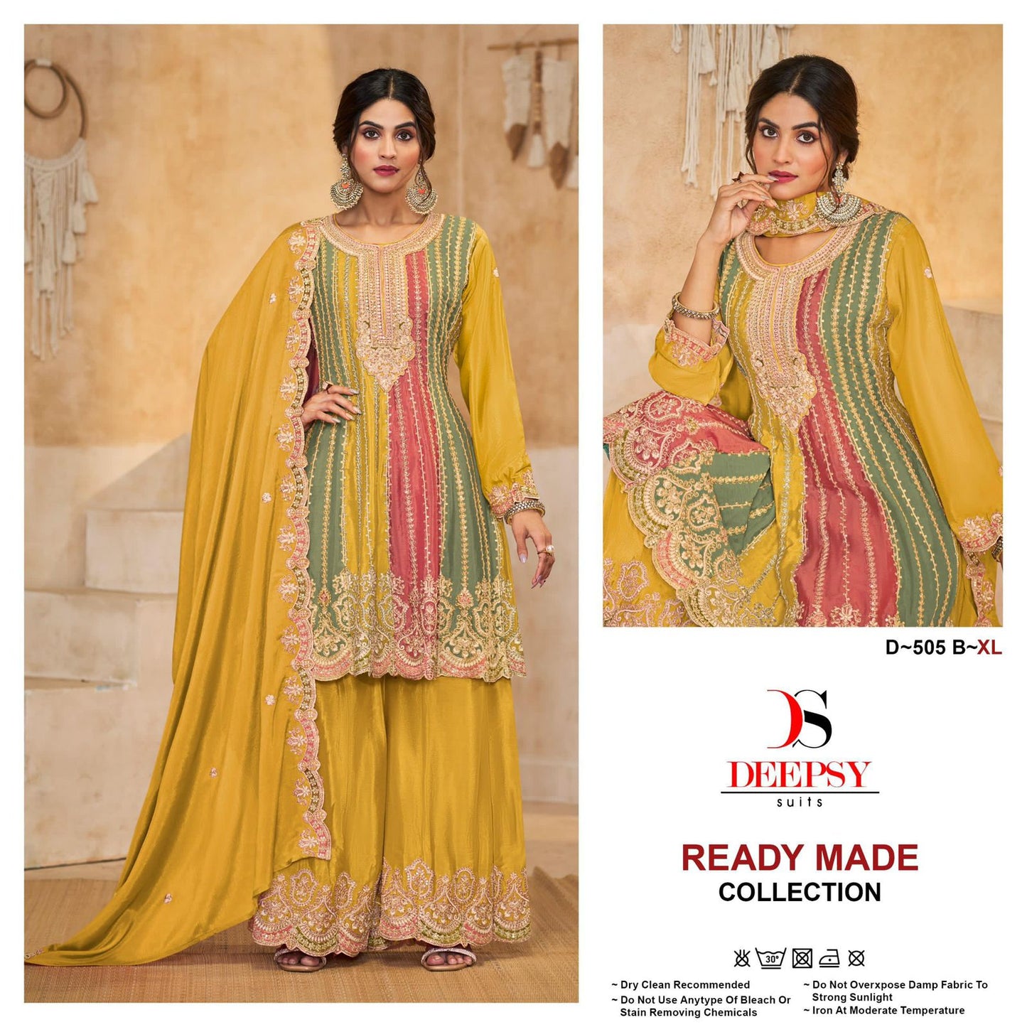 D 505 Deepsy Chinon Pakistani Readymade Suits Wholesaler Gujarat
