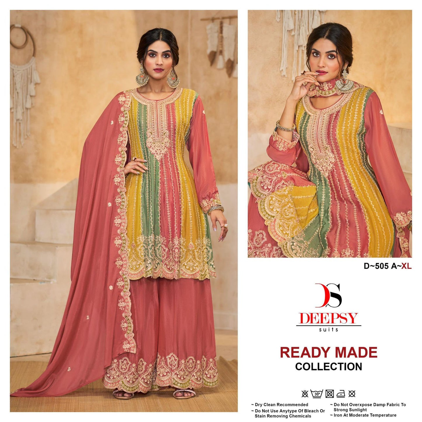 D 505 Deepsy Chinon Pakistani Readymade Suits Wholesaler Gujarat