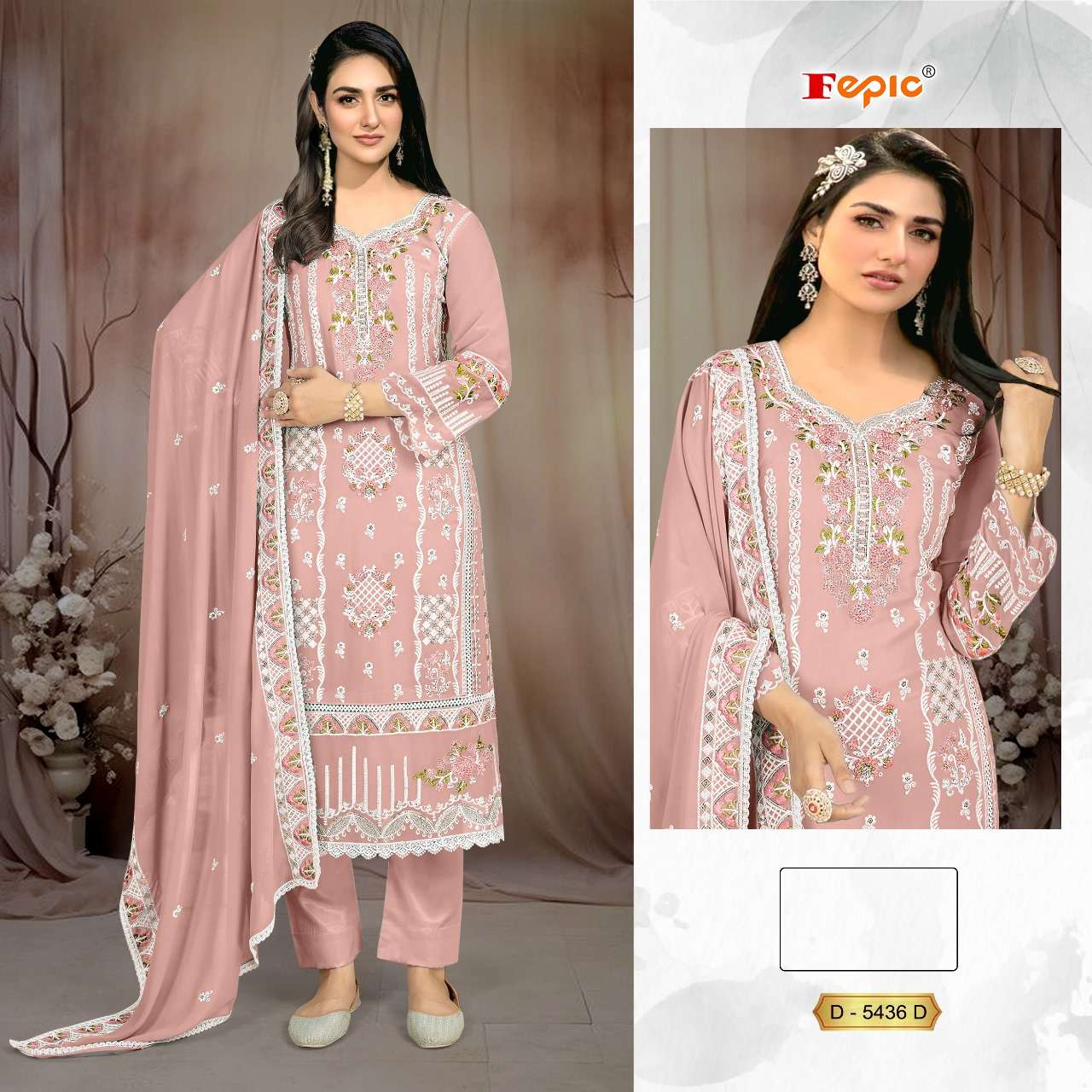 D 5436 Fepic Georgette Pakistani Salwar Suits Manufacturer India