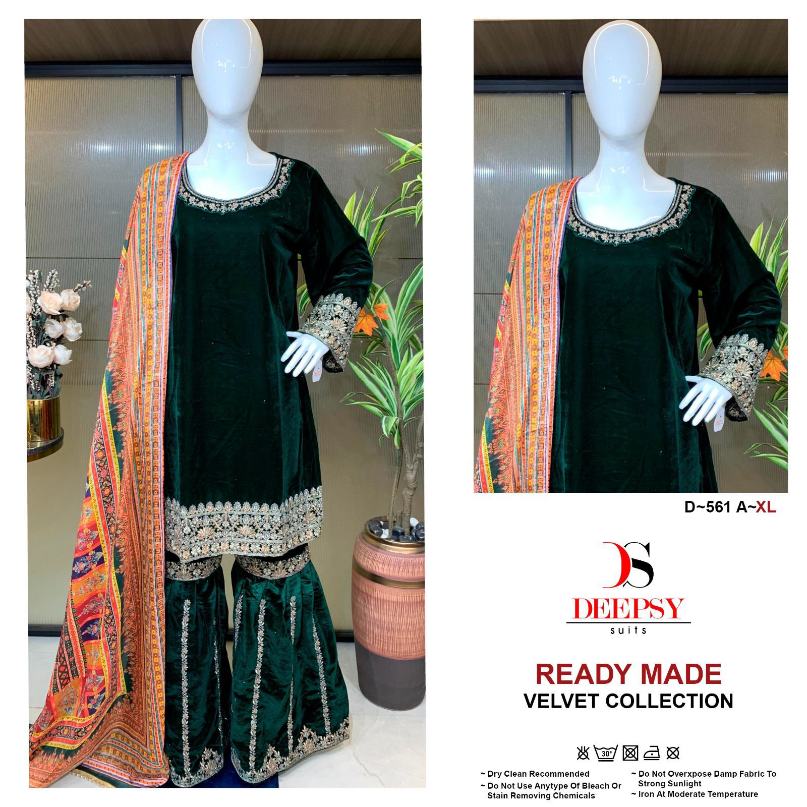 D 561 Abcd Deepsy Readymade Velvet Suits Supplier Gujarat