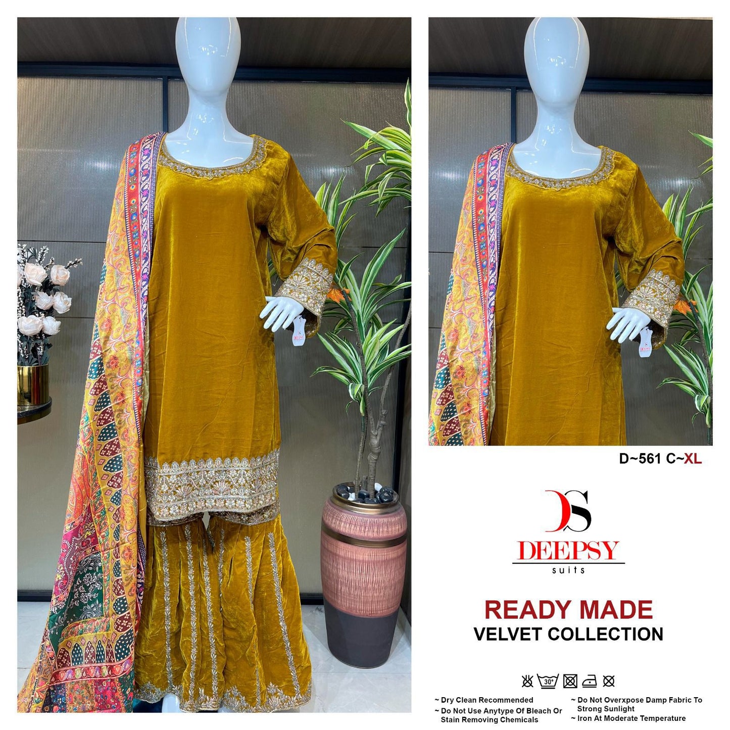 D 561 Abcd Deepsy Readymade Velvet Suits Supplier Gujarat