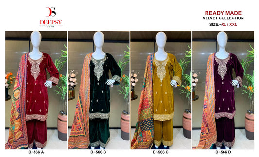 D 566 Deepsy Readymade Velvet Suits Manufacturer Ahmedabad