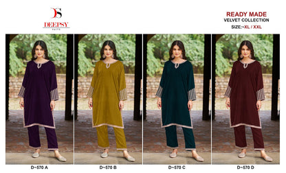 D 570 Velvet Deepsy Co Ord Set Exporter