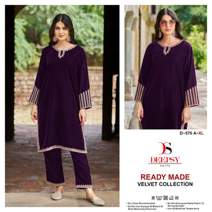 D 570 Velvet Deepsy Co Ord Set Exporter