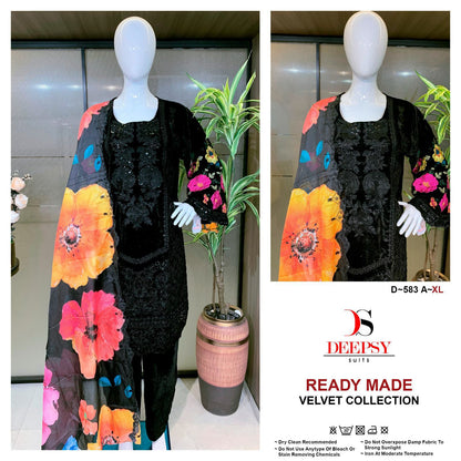 D 583 Deepsy Readymade Velvet Suits Manufacturer Ahmedabad