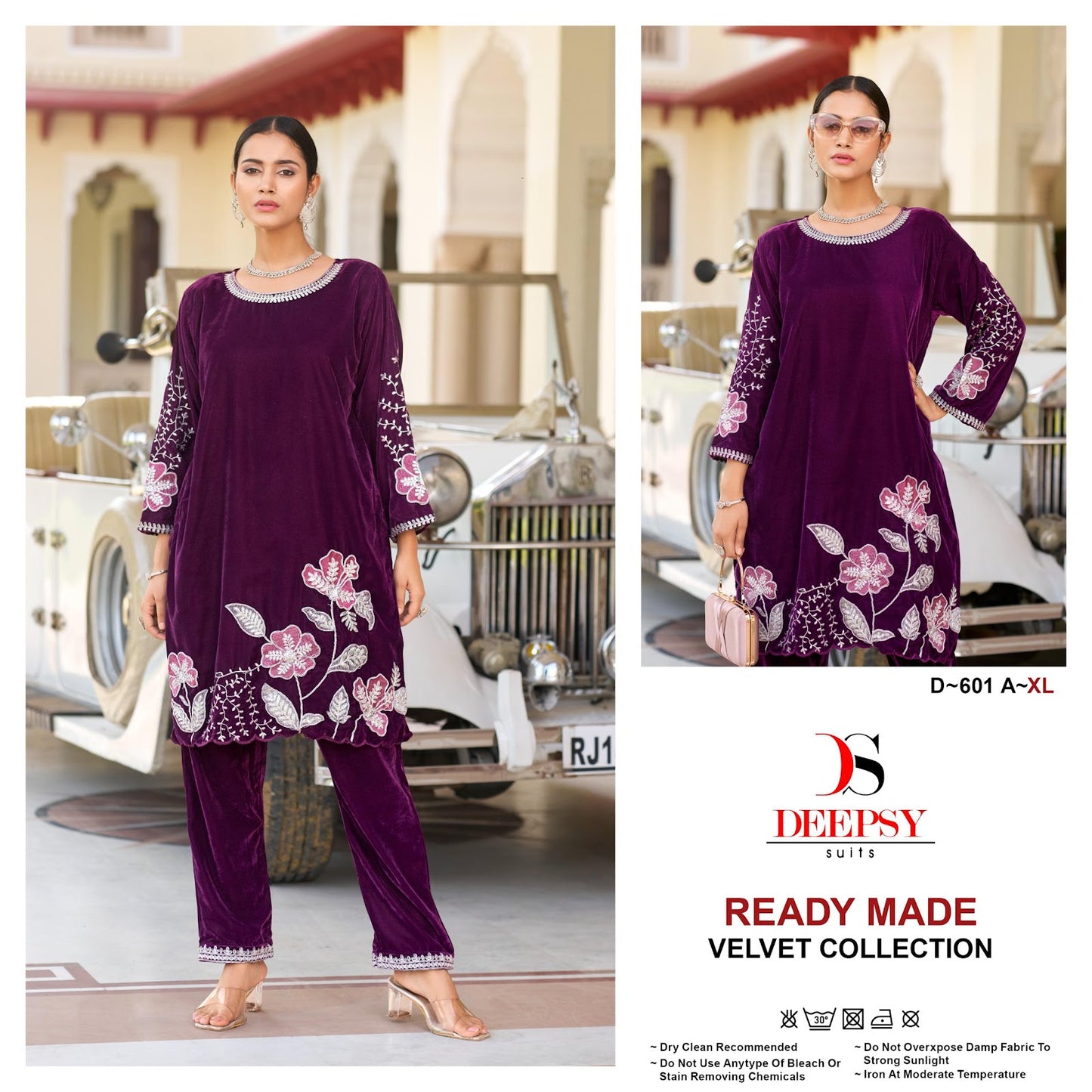 D 601 Velvet Deepsy Co Ord Set Exporter Gujarat