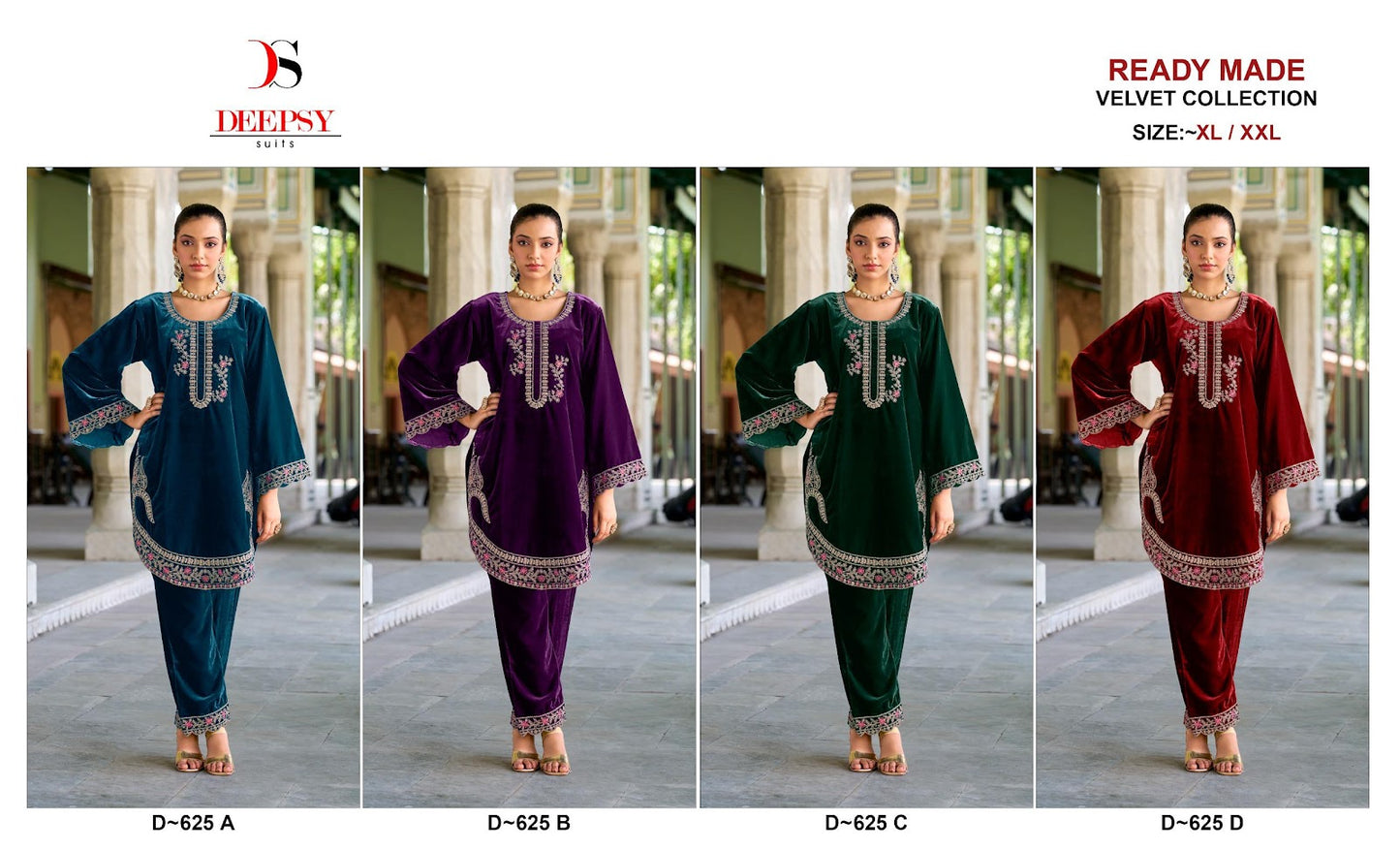 D 625 Velvet Deepsy Co Ord Set Exporter Gujarat