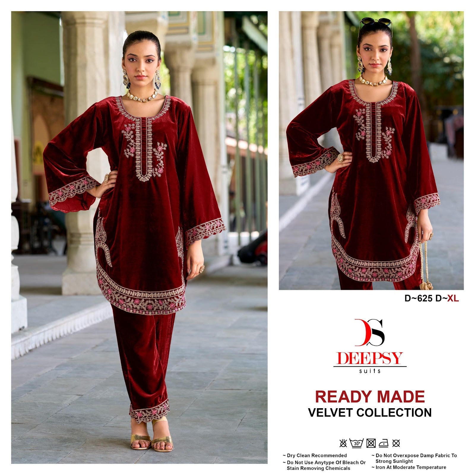 D 625 Velvet Deepsy Co Ord Set Exporter Gujarat