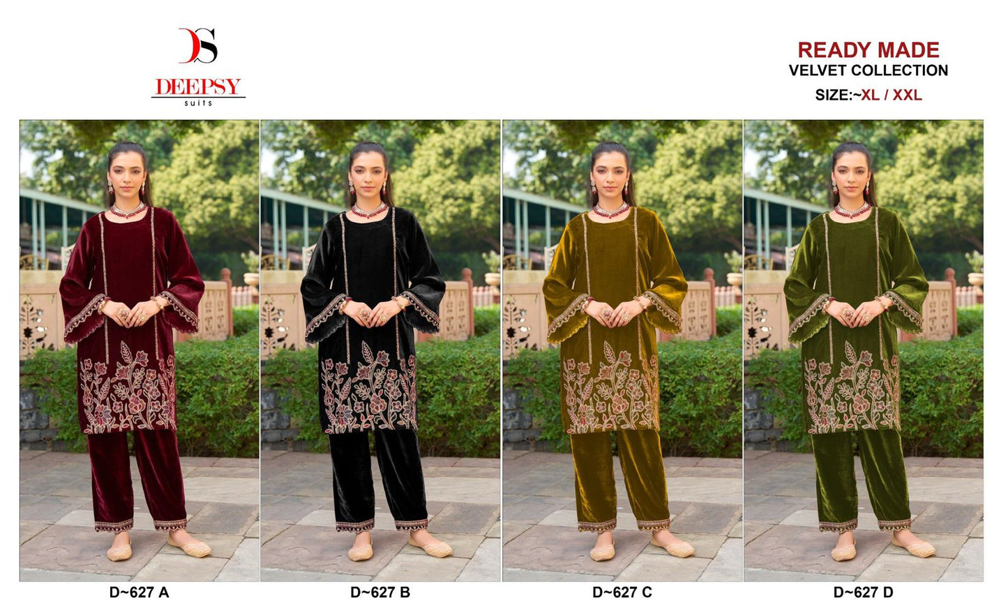 D 627 Velvet Deepsy Co Ord Set Exporter India