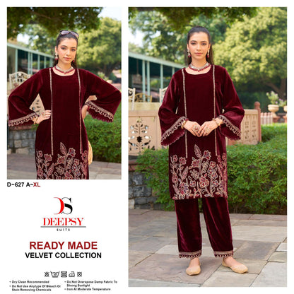 D 627 Velvet Deepsy Co Ord Set Exporter India