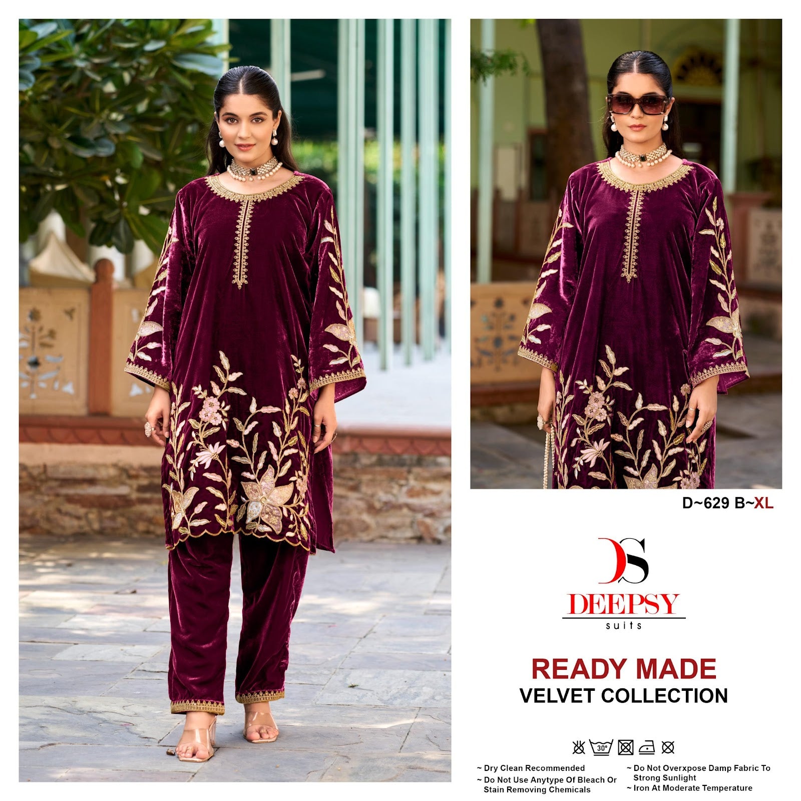 D 629 Velvet Deepsy Co Ord Set Wholesaler
