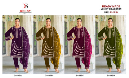 D 635 Abcd Deepsy Readymade Velvet Suits Wholesaler Gujarat
