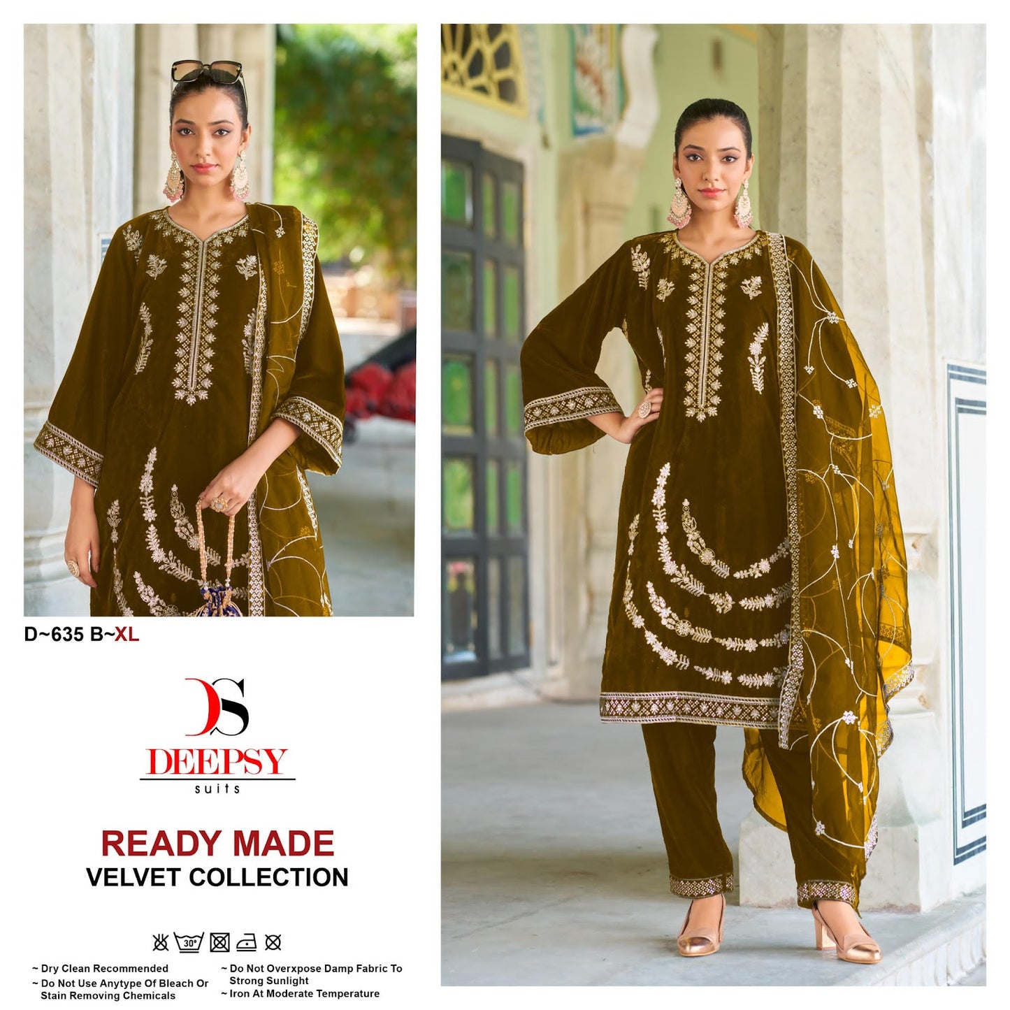 D 635 Abcd Deepsy Readymade Velvet Suits Wholesaler Gujarat