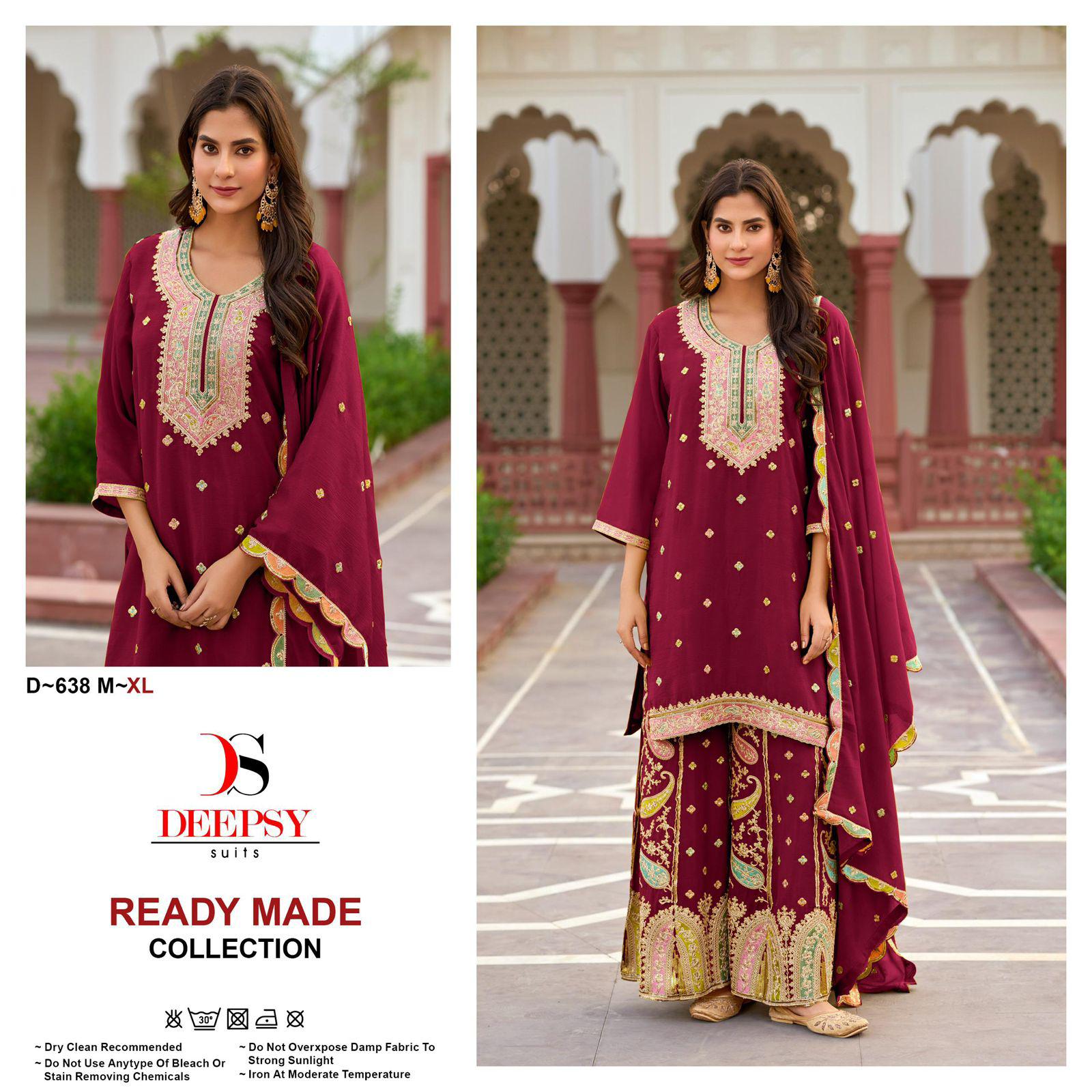 D 638 Ikm Deepsy Chinon Pakistani Readymade Suits Manufacturer Gujarat