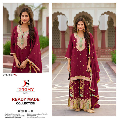 D 638 Ikm Deepsy Chinon Pakistani Readymade Suits Manufacturer Gujarat