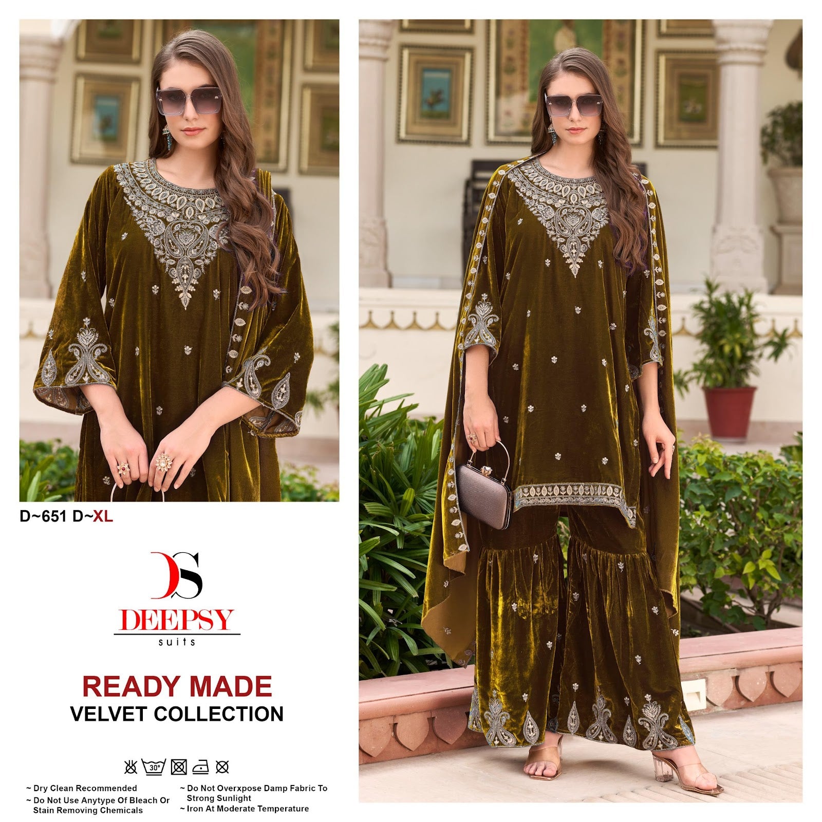D 651 Abcd Deepsy Readymade Velvet Suits Supplier