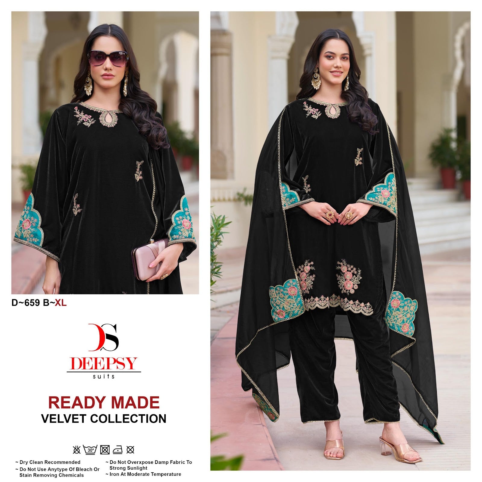 D 659 Abcd Deepsy Readymade Velvet Suits Exporter