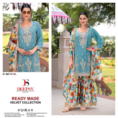 D 667 Deepsy Chinon Pakistani Readymade Suits Supplier Gujarat