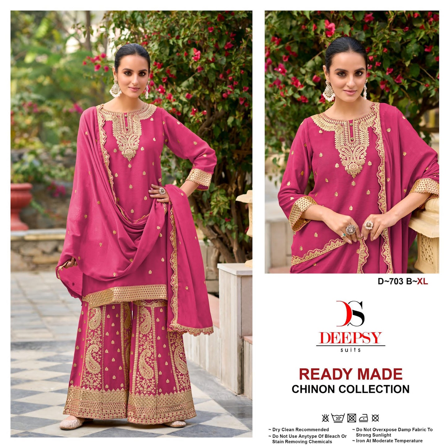D 703 Deepsy Chinon Pakistani Readymade Suits Wholesaler Gujarat