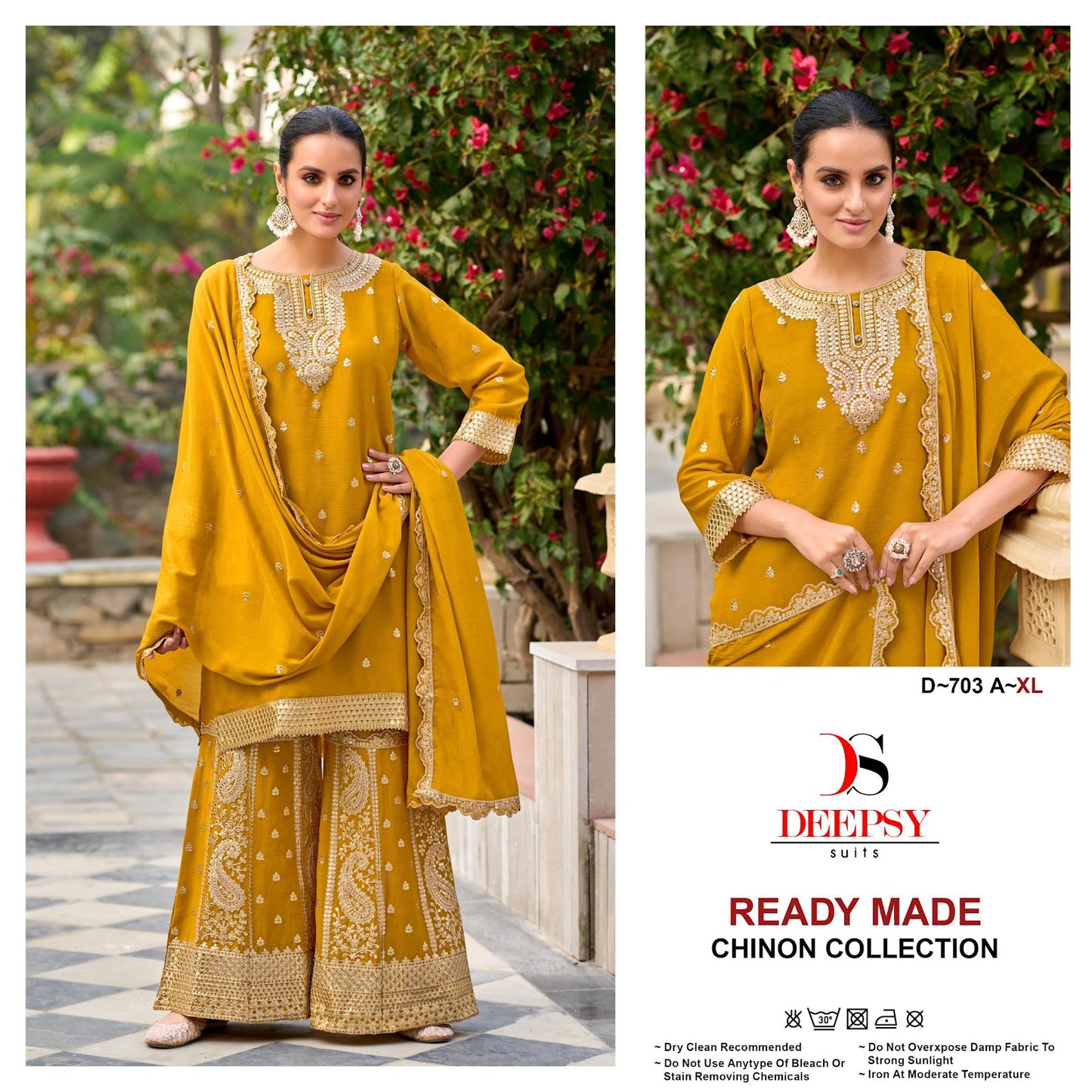 D 703 Deepsy Chinon Pakistani Readymade Suits Wholesaler Gujarat
