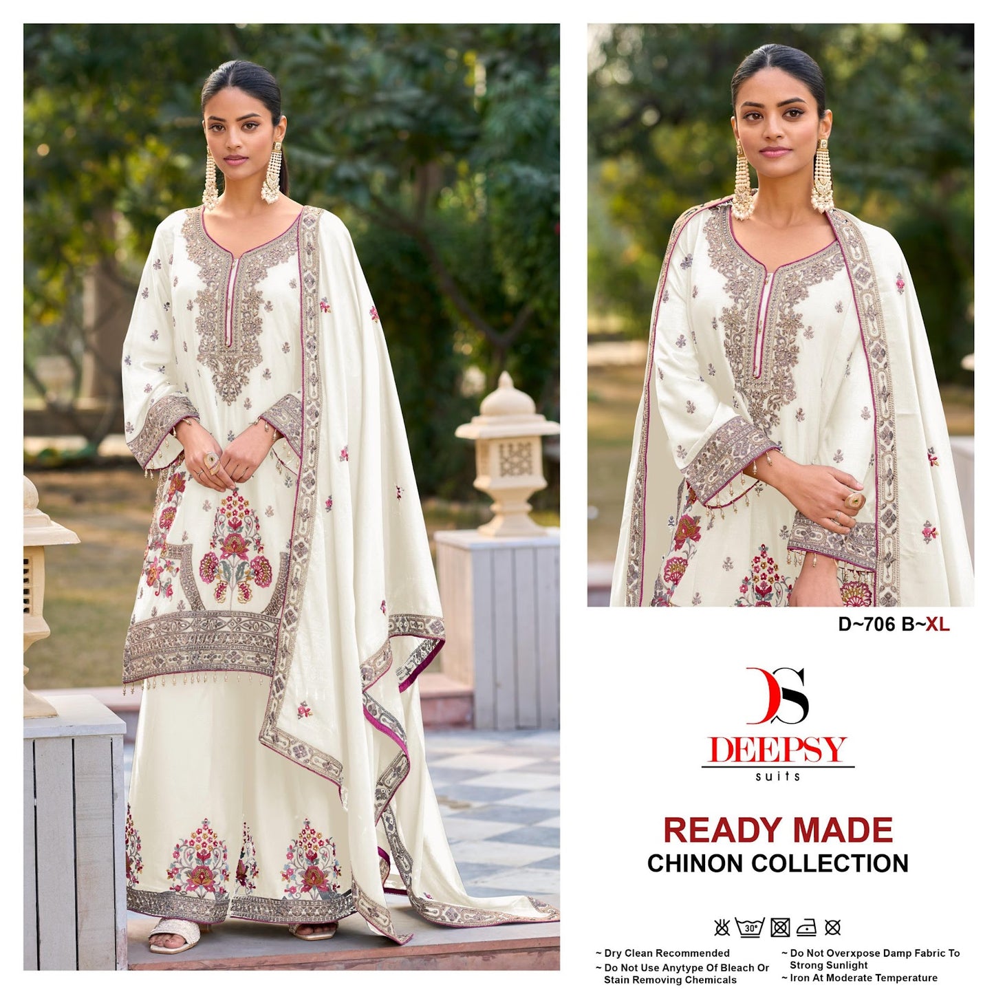 D 706 Deepsy Chinon Pakistani Readymade Suits Exporter India