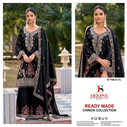 D 706 Deepsy Chinon Pakistani Readymade Suits Exporter India