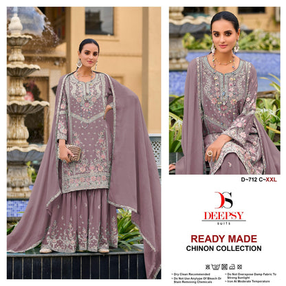 D 712 Deepsy Chinon Pakistani Readymade Suits Wholesale Price