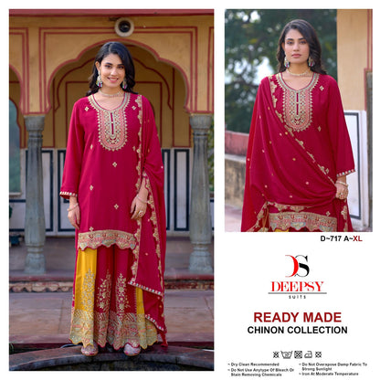 D 717 Deepsy Chinon Pakistani Readymade Suits Exporter Ahmedabad