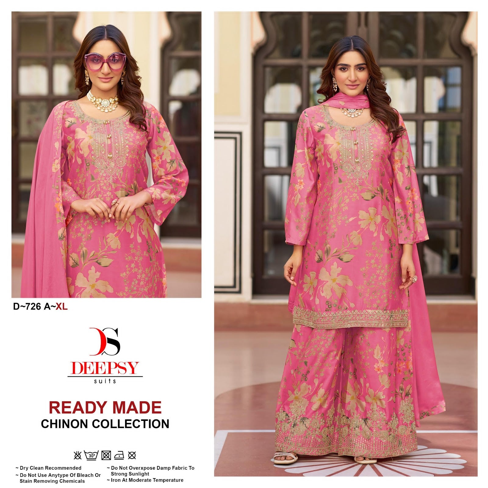 D 726 Deepsy Chinon Pakistani Readymade Suits Wholesaler Gujarat