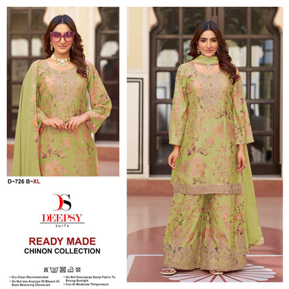 D 726 Deepsy Chinon Pakistani Readymade Suits Wholesaler Gujarat