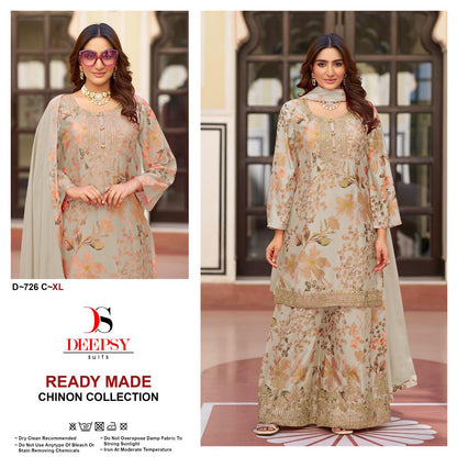 D 726 Deepsy Chinon Pakistani Readymade Suits Wholesaler Gujarat