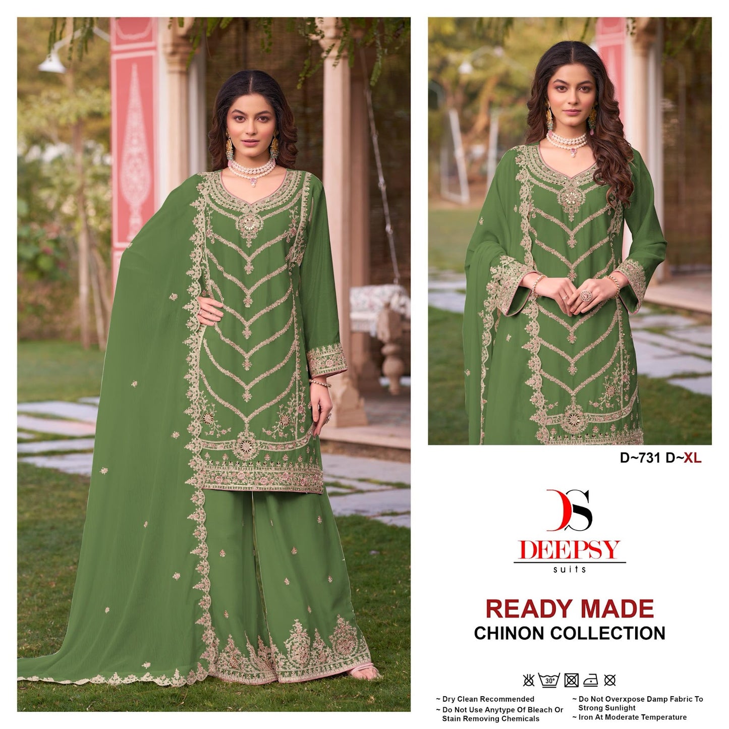 D 731 Deepsy Chinon Pakistani Readymade Suits Supplier Ahmedabad
