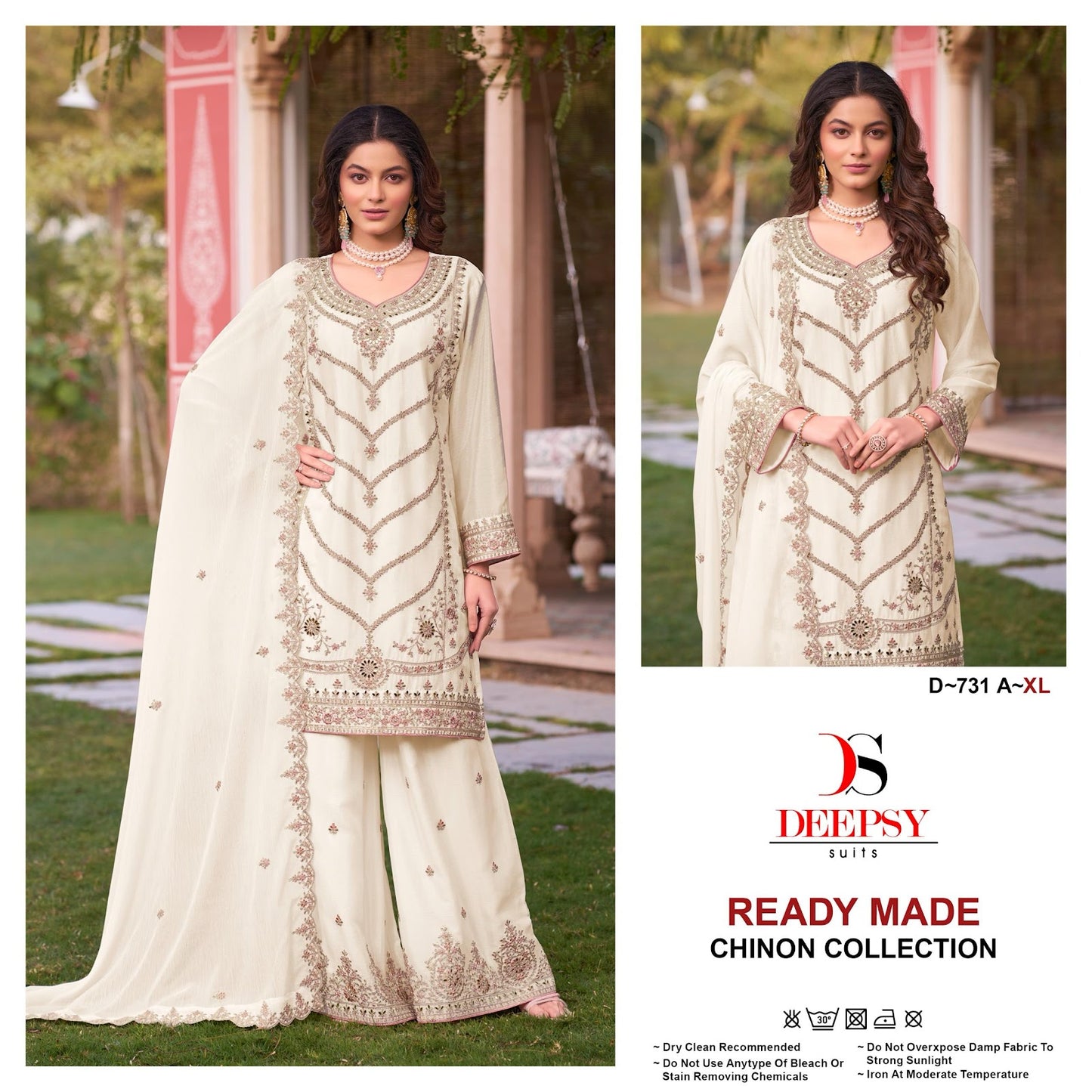 D 731 Deepsy Chinon Pakistani Readymade Suits Supplier Ahmedabad